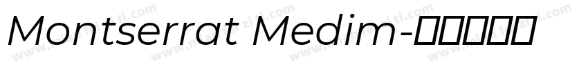 Montserrat Medim字体转换